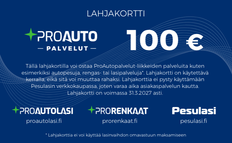 proautopalvelut lahjakorti